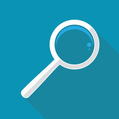 Magnifying glass, search concept, flat icon design