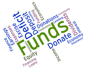 Funds Word Represents Shares Text And Financial