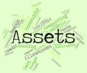 Assets Words Represents Owned Valuables And Belongings
