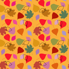 Seamless texture autumn theme