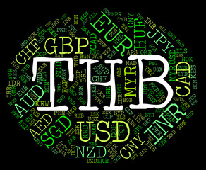 Thb Currency Represents Thai Baht And Coinage