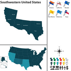 Southwestern United States - obrazy, fototapety, plakaty