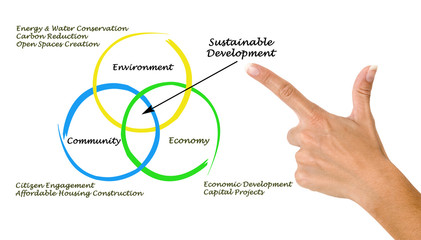 Obraz premium Diagram of sustainable development