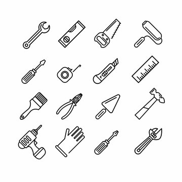 Tools icons set