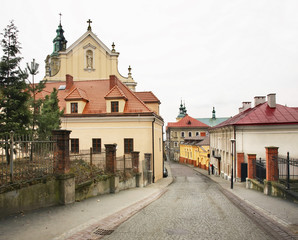 Fototapeta na wymiar Old street in Przemysl. Poland
