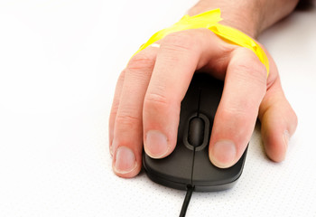 Tied hand.