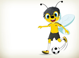 Naklejka premium Football/Soccer Player Bee