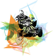 Quad bike illustration © Aroastock