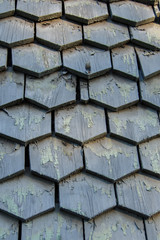 A wall of old wooden house