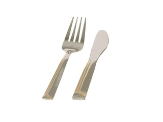 Cutlery set.Isolated.