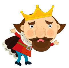 Cartoon king - character - illustration for children