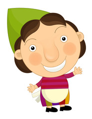 Cartoon medieval woman - illustration for the children