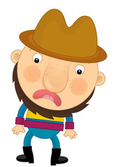 Cartoon farmer - illustration for the children