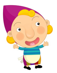 Cartoon medieval woman - illustration