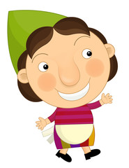 Cartoon medieval woman - illustration