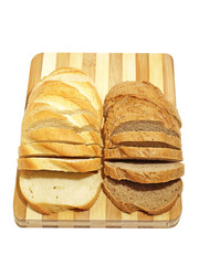 Slised bread.Isolated.