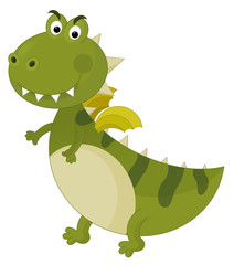 Naklejka premium Cartoon dragon - illustration for the children