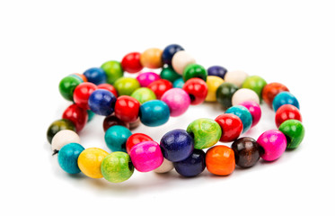 Fototapeta na wymiar colored wooden beads