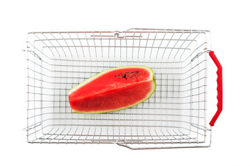 Shopping basket from the top