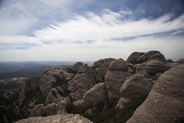 Sunset in the mountains - Montserrat, Spain