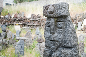 Fototapeta na wymiar Lava stone sculptures
