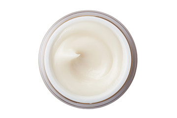Close up of beauty cream on background with clipping path