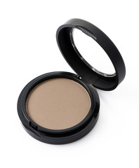 Fototapeta na wymiar Face make up powder in round shape container