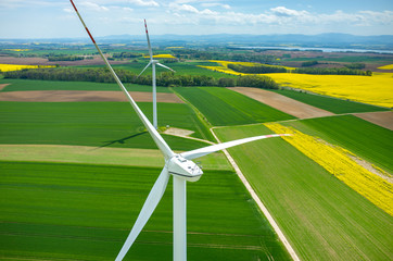 Windmills aerial view