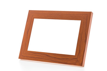 Wooden frame isolated