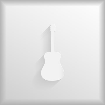 Paper guitar silhouette