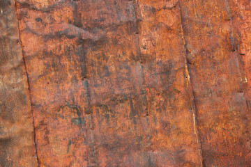 Old rusty metal plate