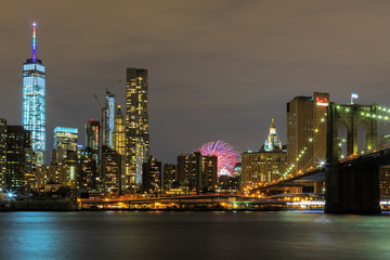 Fototapeta premium New York City at night.