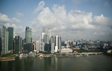 Fototapeta na wymiar Singapore business district
