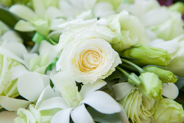 Floral arrangement at a wedding ceremony