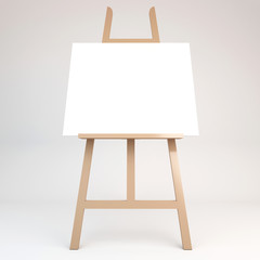 3d rendering of a wooden easel