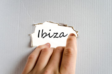 Ibiza text concept