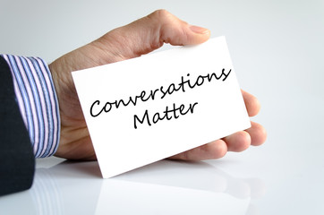 Conversation matter text concept