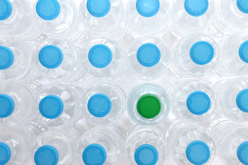 plastic water bottles