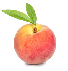 Peach isolated on white background