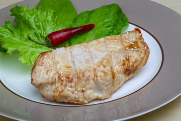 Grilled turkey steak