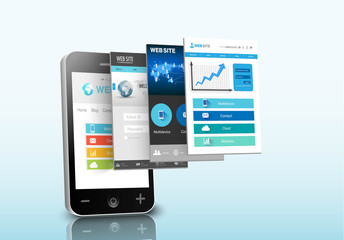 ベクター、スマートフォンとウェブサイト