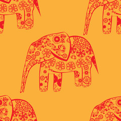patterned elephants