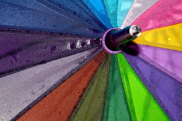 Rainbow Colored Umbrella