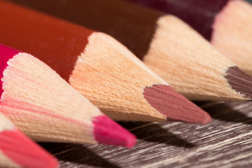 Obraz premium Colorful Pencils On Wooden Background