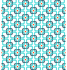 Seamless contrast abstract pattern with squares isolated on whit