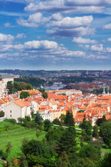 Fototapeta na wymiar view of Prague from Hradcany district