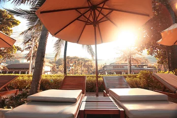 Foto op Plexiglas hotel lounges palm landscape © kichigin19