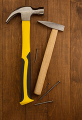 hammer tool on wood