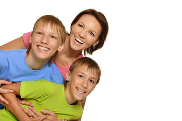 Happy family of four