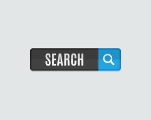 Search web button flat design. Template for website